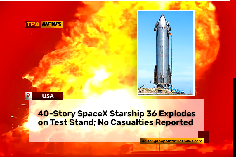40-story-rocket-explodes-while-testing USA: World's Largest SpaceX Starship Rocket Explodes During Test in South Texas