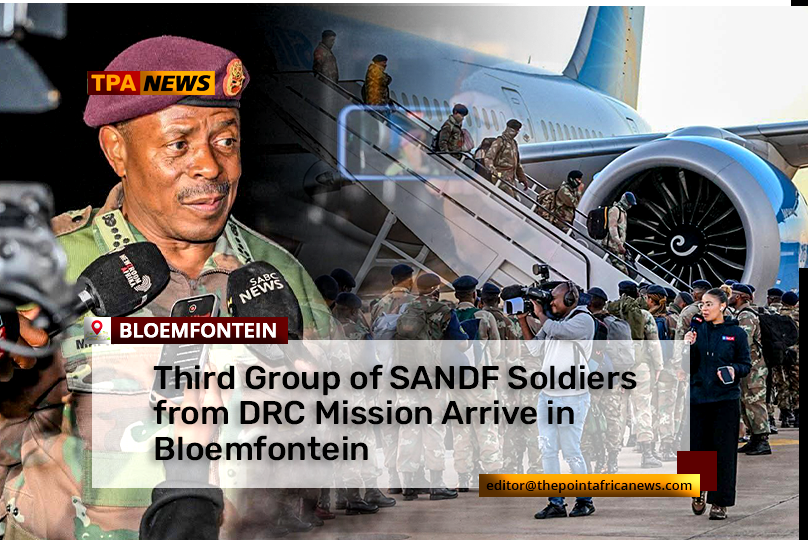 SANDF-FORCES-ARRIVES Third SANDF Contingent Returns from DRC Mission, Lands in Bloemfontein