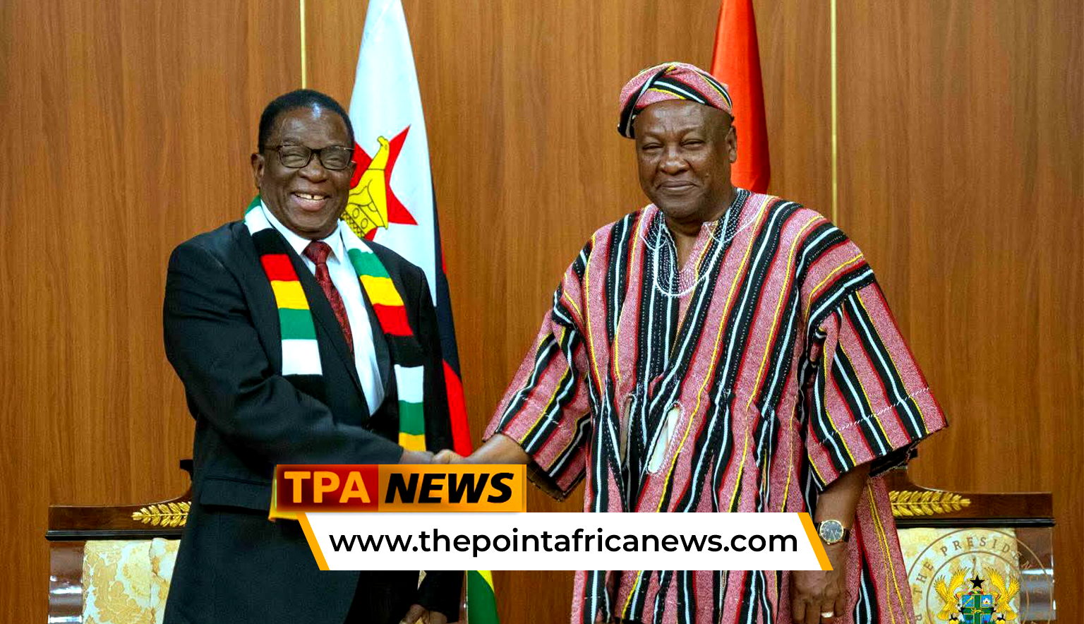 Zimbabwe’s President Emmerson Mnangagwa Visits Ghana to Strengthen Bilateral Ties